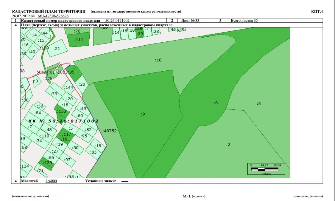 Кадастровый план участка в Средней Ахтубе